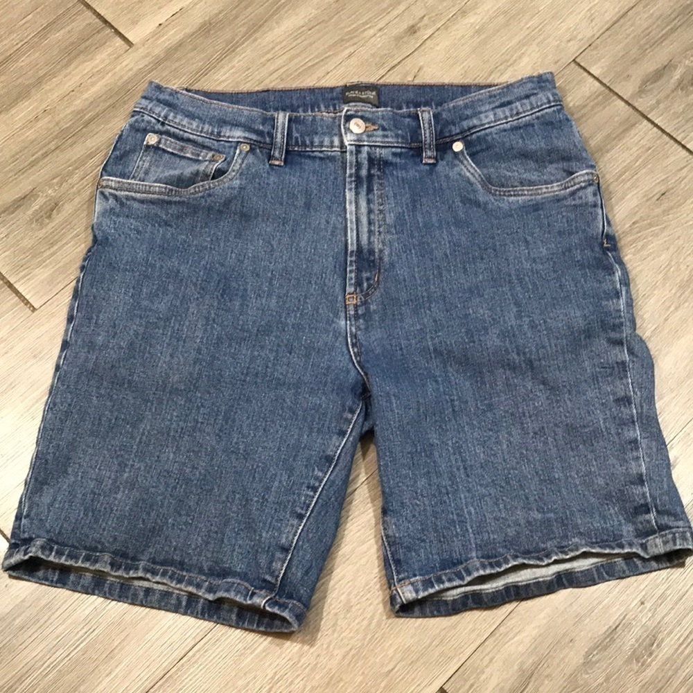 Slate & Stone‎ Medium Wash 5pkt style Straight Leg Stretch Denim Shorts size 33